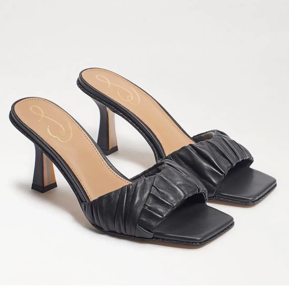 Sam Edelman Shoes - Sam Eldeman Kittie Black Leather Dress Mules 9M
